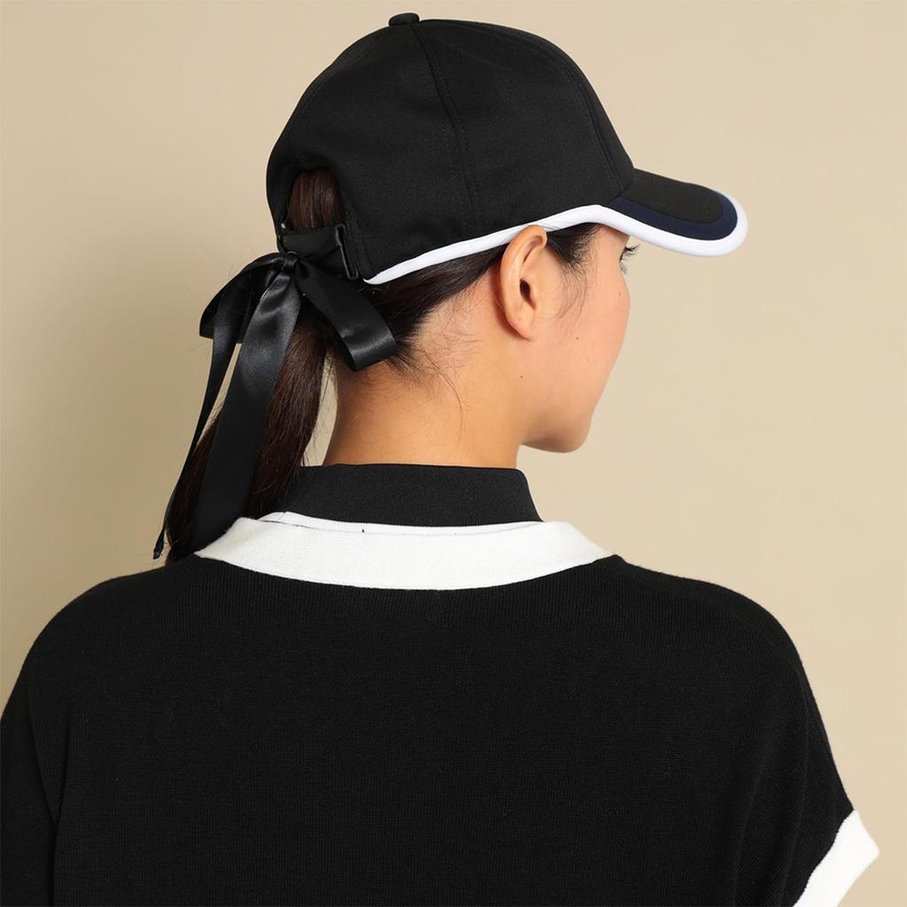 [Callaway] Women's Cap (with back ribbon)  Hat Golf  C23291203 1010Black FR