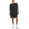 adidas Pantaloncini Casual a Vita Media Tre Quarti Larghi con Stampa Logo Originals Stringati Unisex Neri JD5195