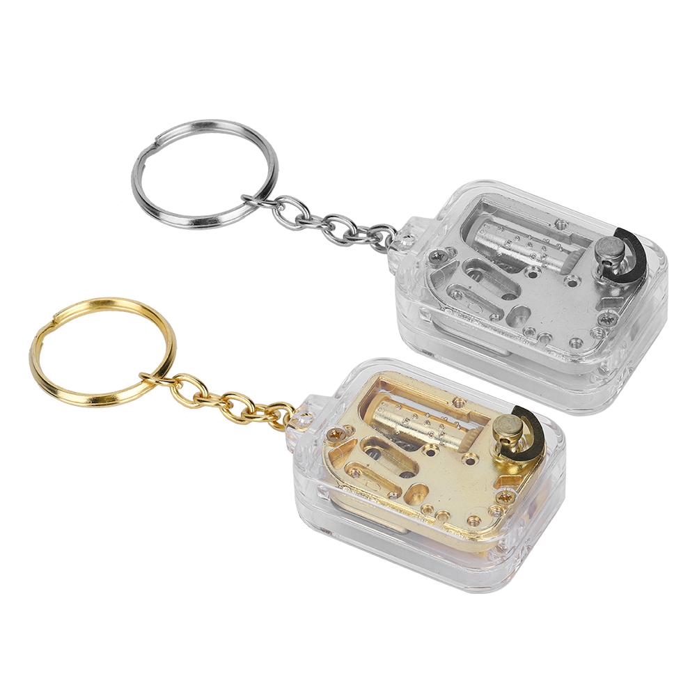 2pcs Mini Music Box Key Chain Exquisite Pendant Key Chain Home Decoration Gift