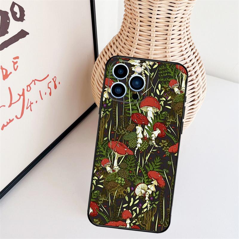 Trippy Mushroom Phone Case For iPhone 17 Pro Max 16 15 11 13 12 14 Pro Max Mini 15 16 Plus 16e 17 Air Cover