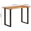 VidaXL Table à dîner 110x50x76 cm Bois d'acacia solide 350289