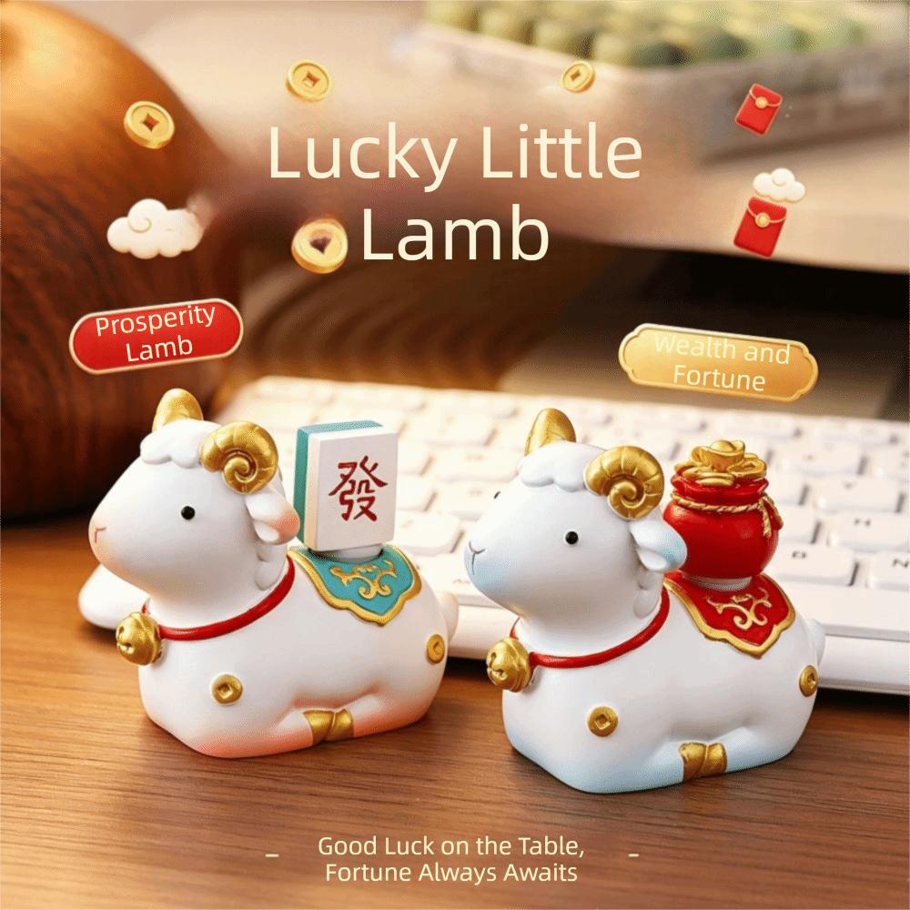 Year of the Sheep Zodiac Sheep Mascot Cute Creative Table Decor Festival Desktop Figurine Tabletop