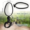 2pcs Oval Cycling Mirrors,360° Rotatable Shockproof Handlebar Mount Mirrors for Mountain Bike and Road Bike