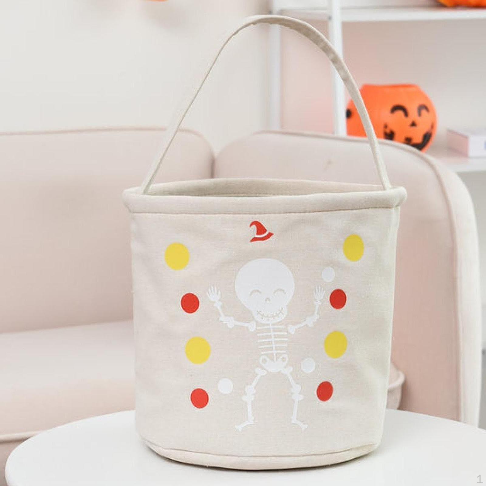 

Хэллоуин конфеты сумка тоут ведро декор украшение Trick or Treat для полки Skeleton