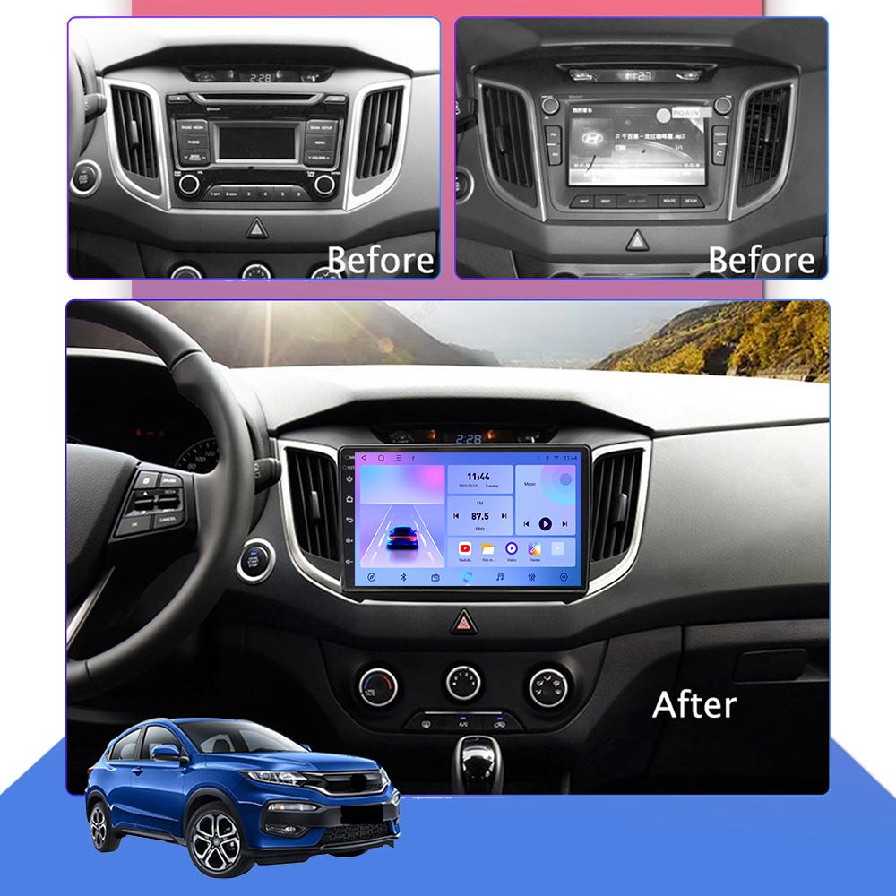 Autorádio Android Auto Carplay Pro Hyundai Creta 2016-2021 Multimediální Přehrávač Hlavní Jednotka Stereo GPS Navigace BT WIFI 1+16GB
