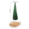 Small Christmas Tree 5 Ft Festival Ornament Foldable Fake Christmas Tree for Yard Porch Patio Kitchen Classroom Winter Holiday