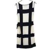 UNTITLED Check No Sleeve Knee-length Dress 2 White System Knit Women Used