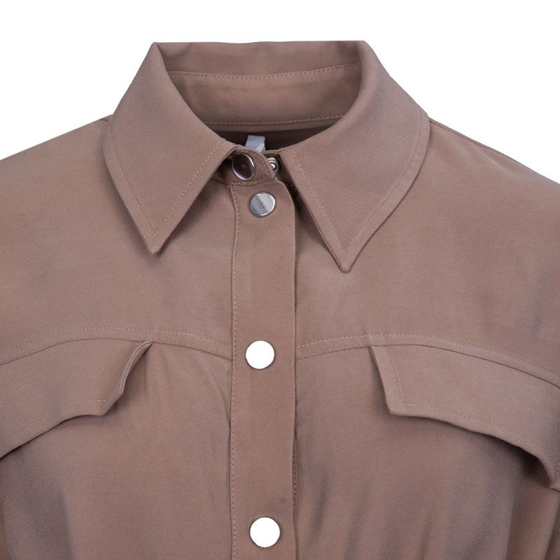 Robe chemise à clips avec ceinture nocciola Femme IMPERIAL