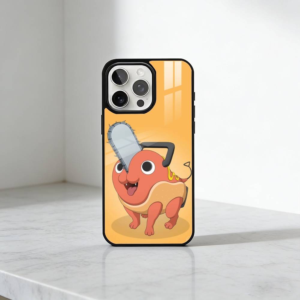 Anime P-Pochita Handyhülle Für iPhone17,16,15,14,13 Plus,Pro Max Magnetisch Für Magsafe Kabelloses Laden