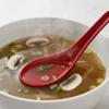 2pcs Japanese Style Melamine Red Black Soup Spoon Simulated Ceramic Heat-resistant Ramen Spoon Drop-resistant Long Handle
