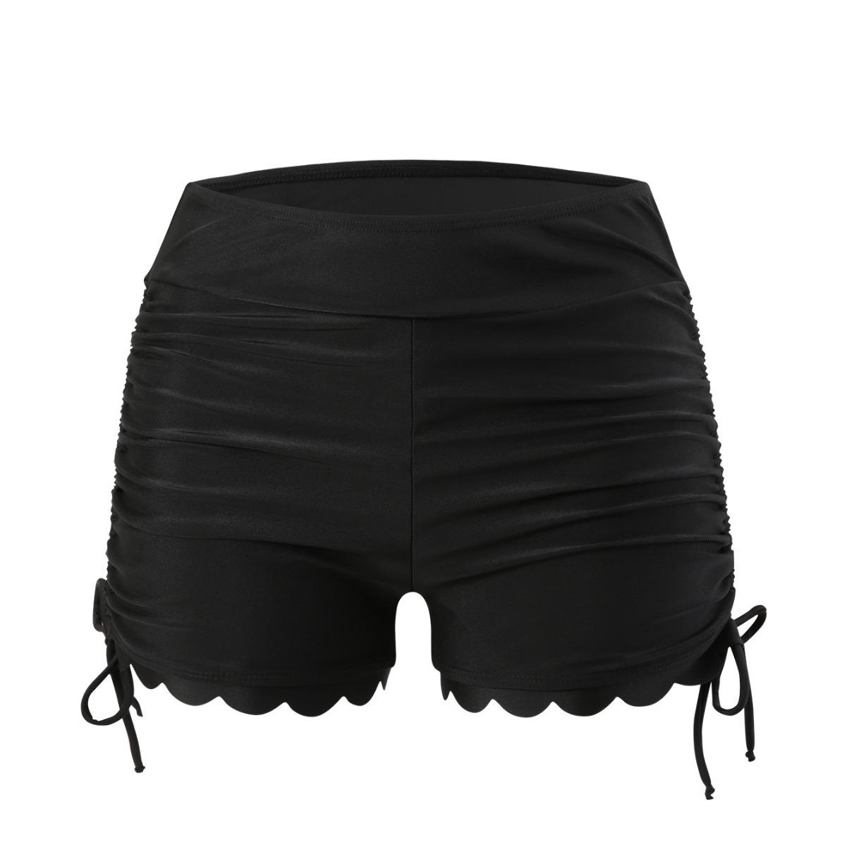 

Женские шорты для плавания, шорты для купальника с высокой талией, шорты для плавания с нижней доской XL чёрный