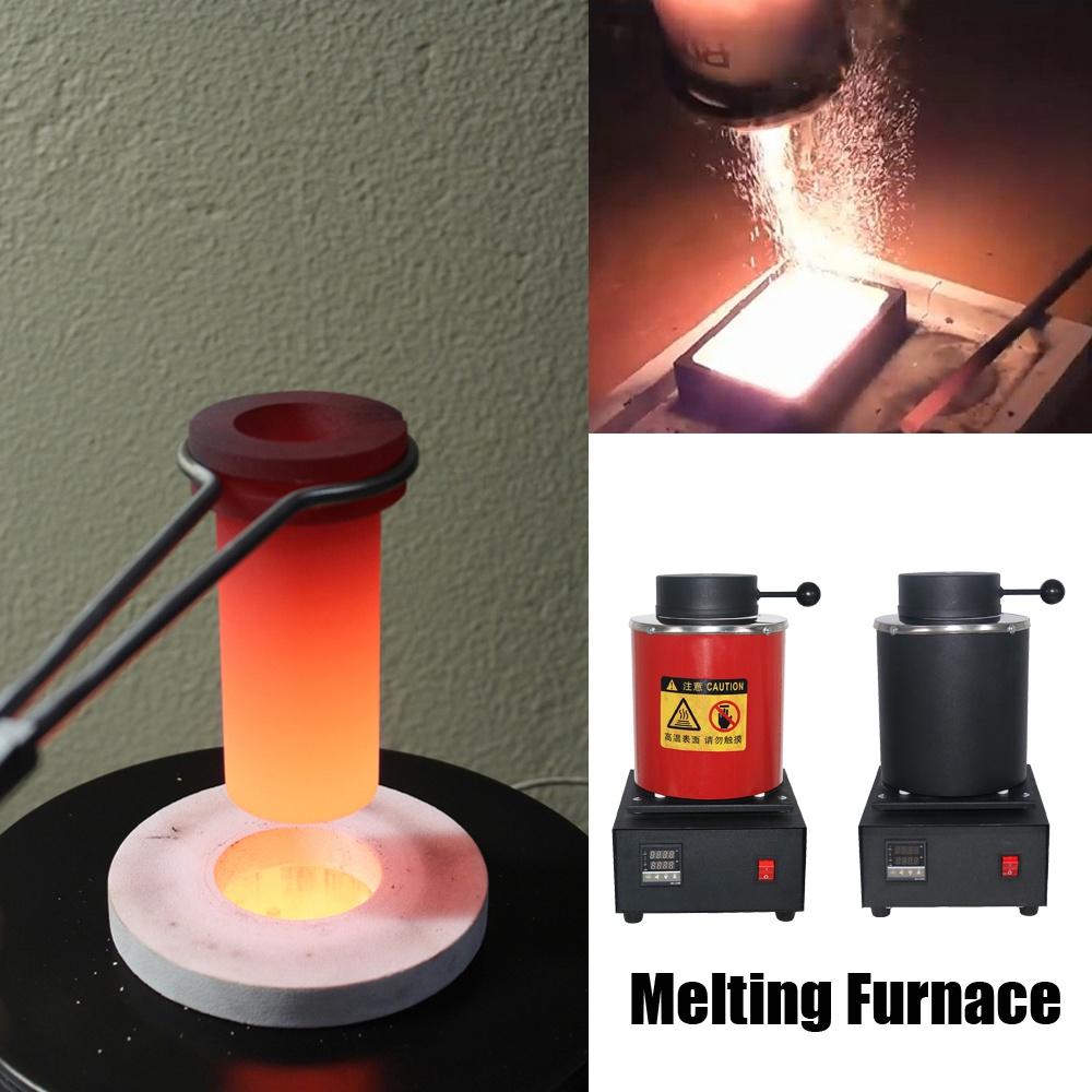 Black&red G235 Jewelry Making Tools Metal Melting Furnace with LED Display Screen Gold Melting Machine for Tin Aluminum Crucible Machine 3KG