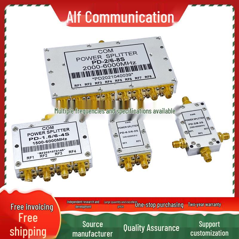 SMA Microstrip Power Divider: GPS Signal Splitter 1.5-6GHz, 1-to-4 Wideband Combiner