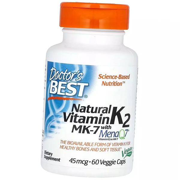 

Vitamin K2 in the form of MK-7, Natural Vitamin K2 MK-7 with MenaQ7 45, Doctor s Best 60vegcaps (36327074) 60vcaps