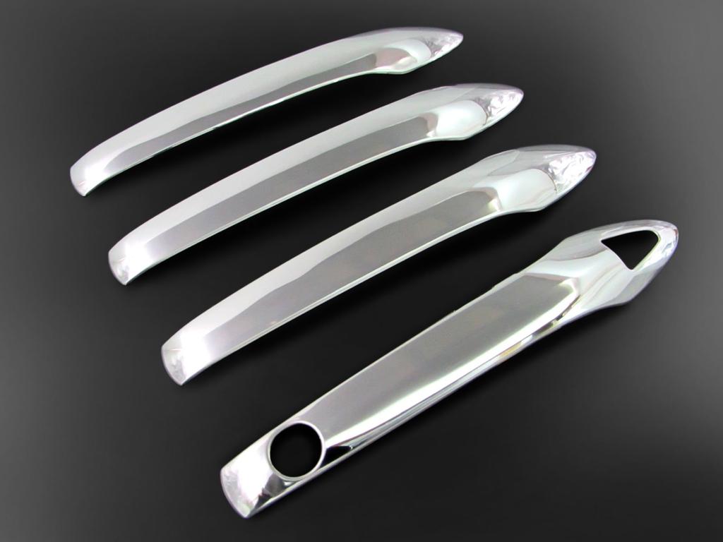 BRIGHTZ Stainless Steel Plated Door Handle Half for Toyota Corolla Touring ZWE219W Ultra-Mirror Covers, 4-Piece Type, (2010, 2012, 2017, 2010, 2011,