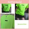 Billie Eilish Print Short Sleeve Crew Neck Tshirt For Women Summer Tops In Fluorescent Green