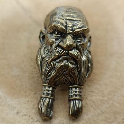1 pz Rame Antico Vecchio con Barba Lunga Portachiavi Pendente Ciondoli per Zaino Artigianato Classico in Ottone Vintage Accessori Decorativi per la Casa