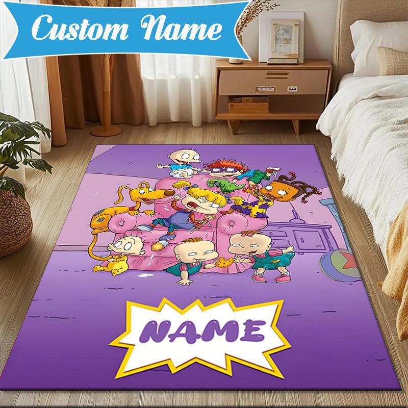 Custom Name Adventure Playroom Rug-rats Rug Game Carpet, Floor Mat for Bedroom Living Room Entryway Rug, Home Decor Idea Gift for Christmas birthday
