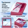 For Motorola Razr Ultra 2025 / Razr Ultra 2026 Magnetic Power,Slim Design,Screen Protector,Hinge Protection,Matte Shockproof Phone Case-Rose Red