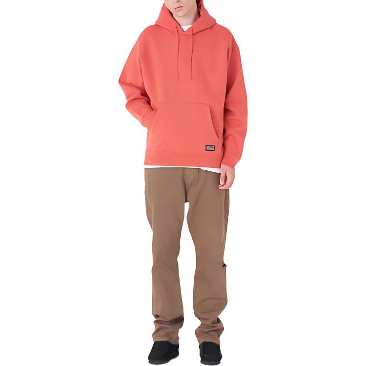 Levis FW22 Solid Color Hooded Long Sleeve Sweatshirt Men sweatshirt Red A1008-0003