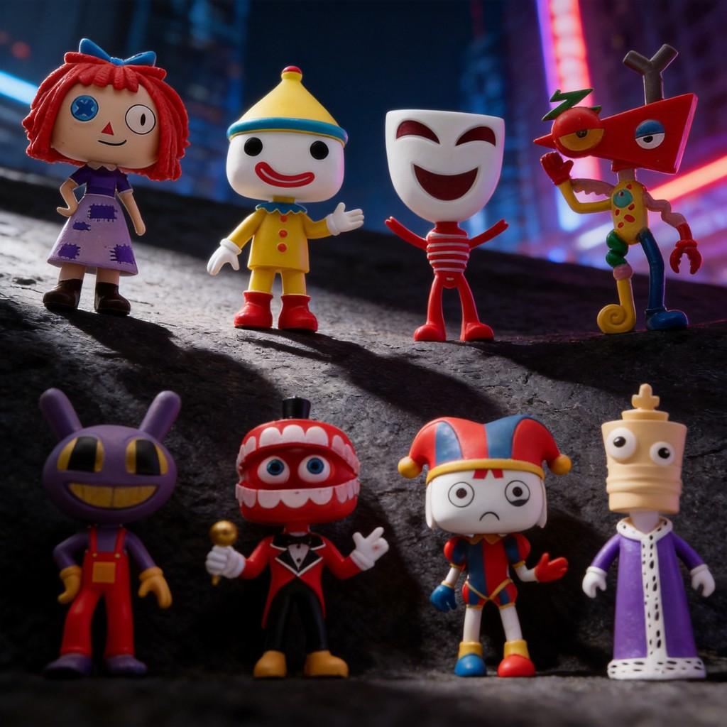 The Amazing Digital Circus Pvc Model Set With Assembleable Figures For Collectors
