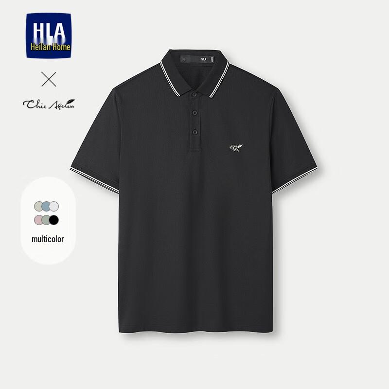 HLA Men s Chic Ageless Casual Short Sleeve Polo Shirt L