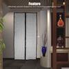 Magnetic Door Curtain Automatic Closing AntiMosquito Door Screen for Bedroom Kitchen(White )