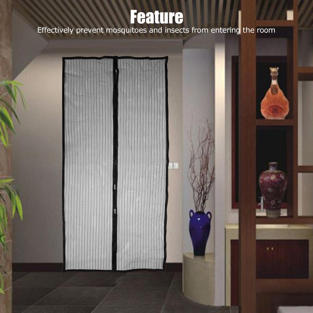 Magnetic Door Curtain Automatic Closing AntiMosquito Door Screen for Bedroom Kitchen(White )