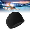 Swimming Cap High Elasticity Thick Durable Bathing Cap Polyester Swimming Hats for Women Men Black