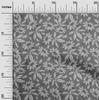 oneOone Cotton Flex Gray Fabric Floral Dress Material Fabric Print Fabric By The Yard 40 Inch