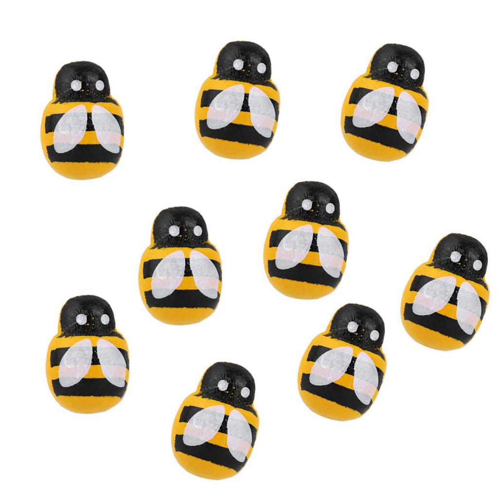 100PCS Small Wooden Insect Stickers Mini Decorative Sticker for Embellishment Card Making