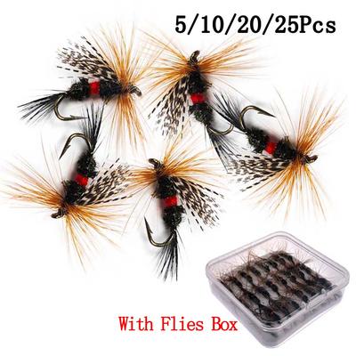 5/10/20/25Pcs/Box Caddisfly Dries Fishing Fly Lure Artificial Insect Bait Trout Fly Fishing Artificial Bait