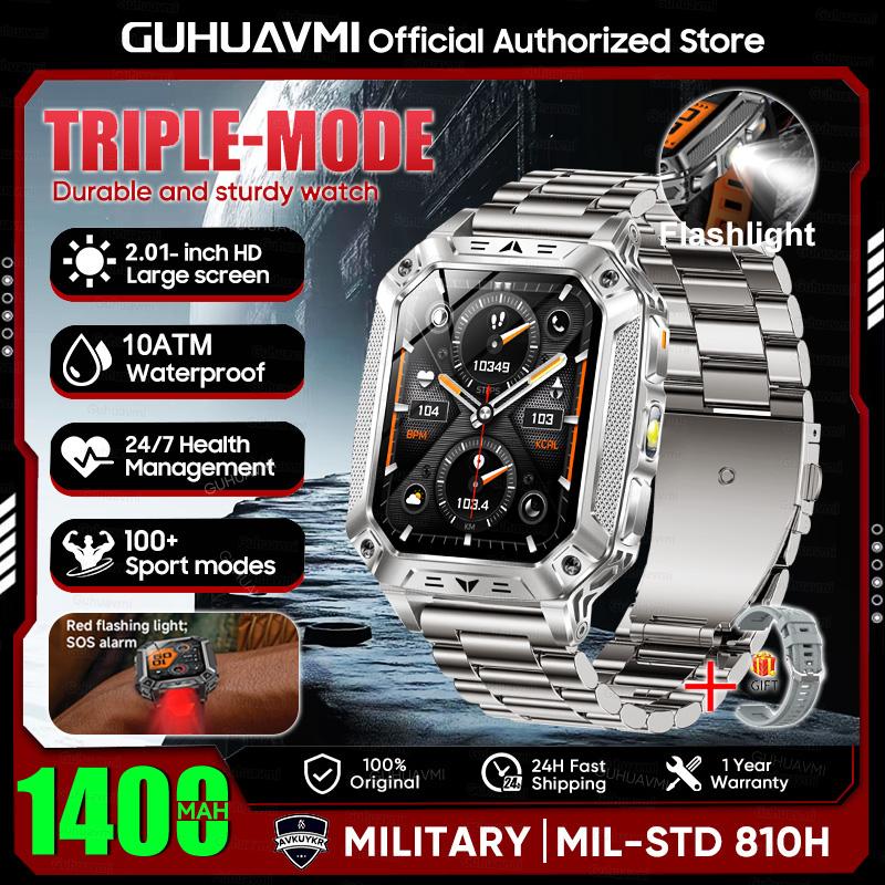 New 1400mAh Super Battery Durable Adult Smart Watch 2.01 inch GPS Trajectory 10ATM Waterproof BT Call Sports Smartwatch Men