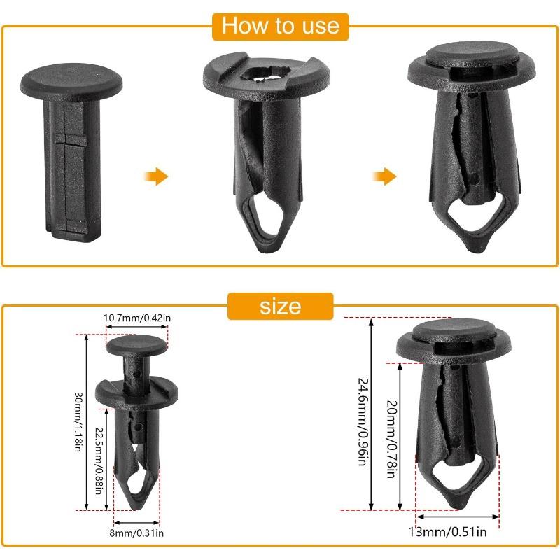 35PCS body bolt U-nut clamp M6 engine lower cover guard fender fixing screw chassis