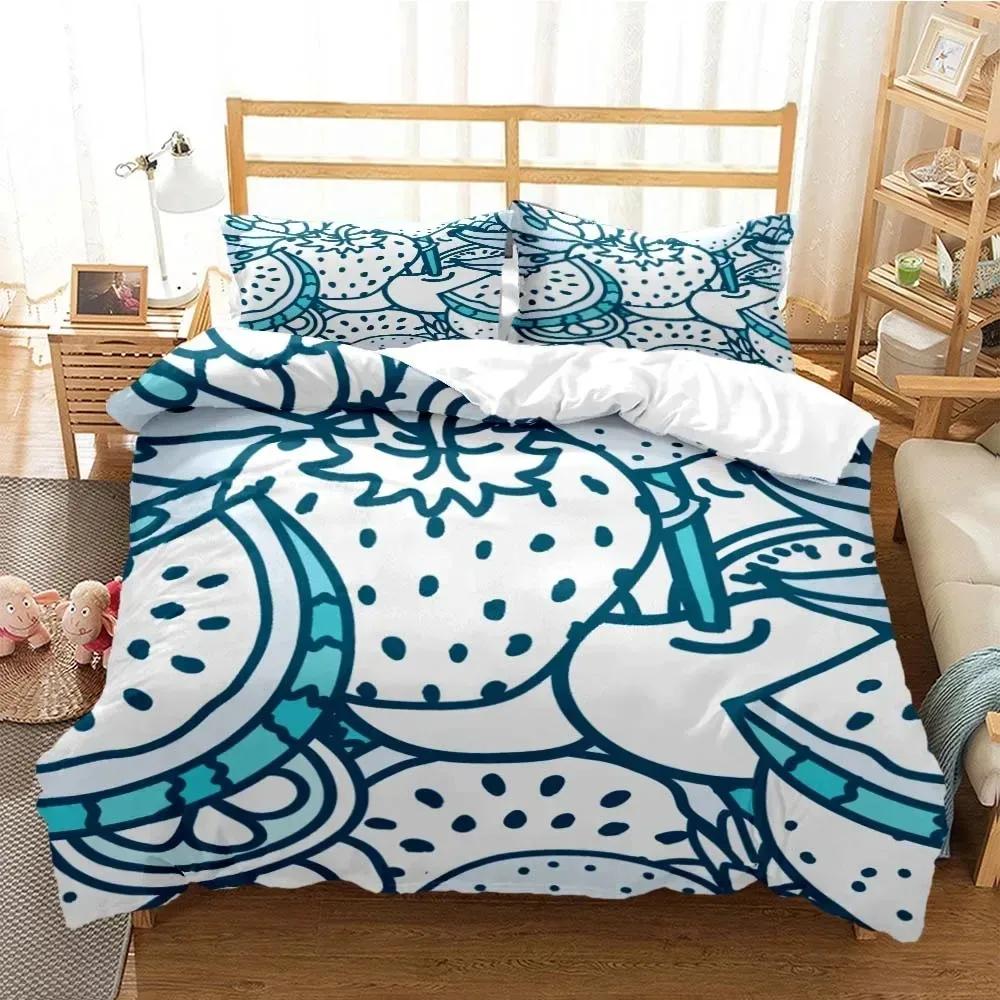 Cartoon Cute Print Digital Print Polyester Bedding Sets Boys Covers Boys Bed Linen Set Teens Bedding Set