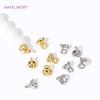 4.5/6MM 18K Gold Plated Brass Pearl Bracelet Ends Connector With Loop,Jewelry End Caps,For DIY Jewelry Making Accessories