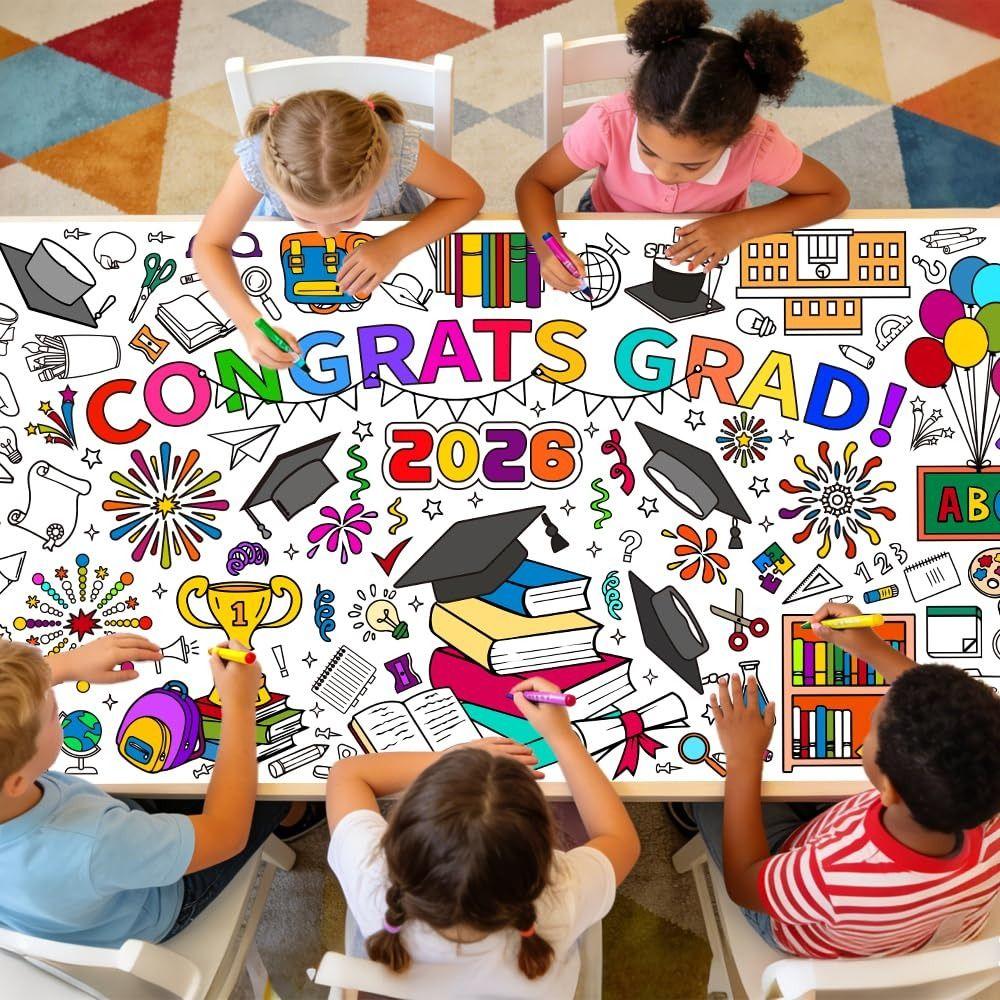 DIY maturitní omalovánka Obří plocha pro kreslení Omalovánka banner Umělecká řemeslná potřeba Dárek Omalovánka ubrus