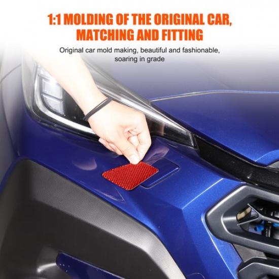 Red Carbon Fiber Headlight Washer Trim Sticker for Subaru Crosstrek 2024+