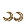 Unique Woven Texture Metal Ring Earrings Earrings Three-dimensional Retro Exquisite Design Earrings