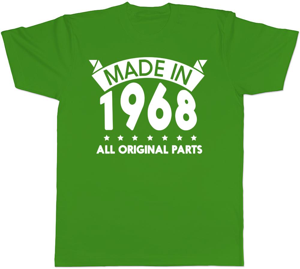 Made in 1968 All Original Parts Birthday Unisexs Short Sleeve TShirt