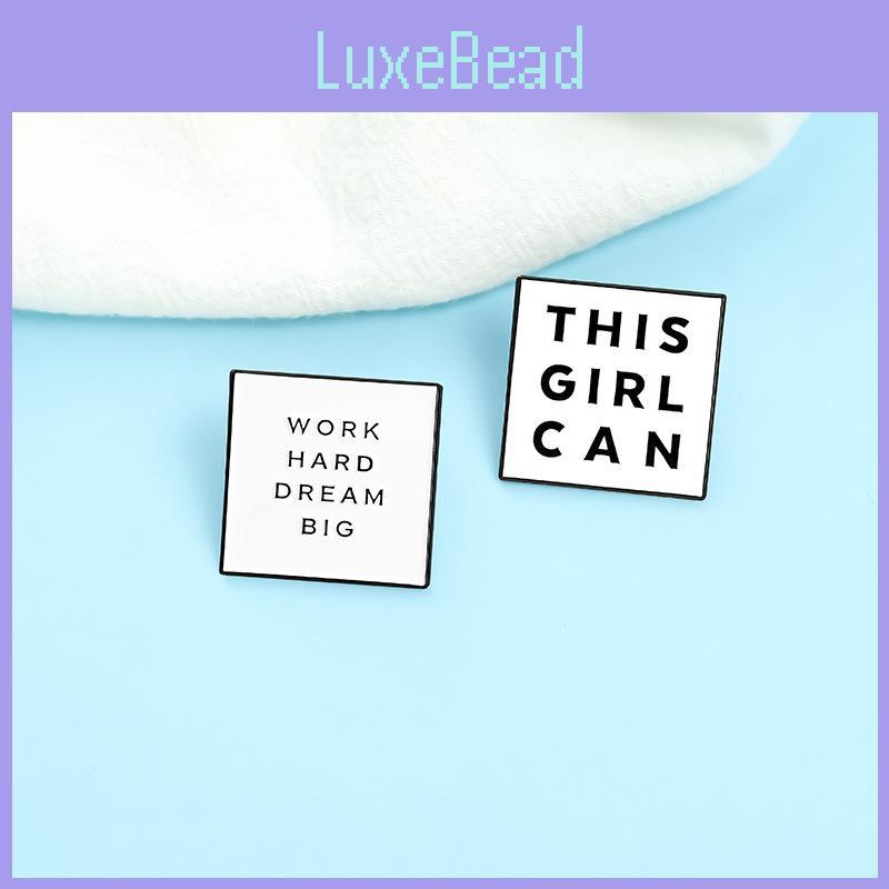 Stylish This Girl Can Geometric Brooch Badge Unique Alloy Enamel Pin For Unisex Fashion