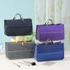 Large Capacity Portable Cosmetic Bag Double Zipper Travel Toiletry Organizer with Handle KTB