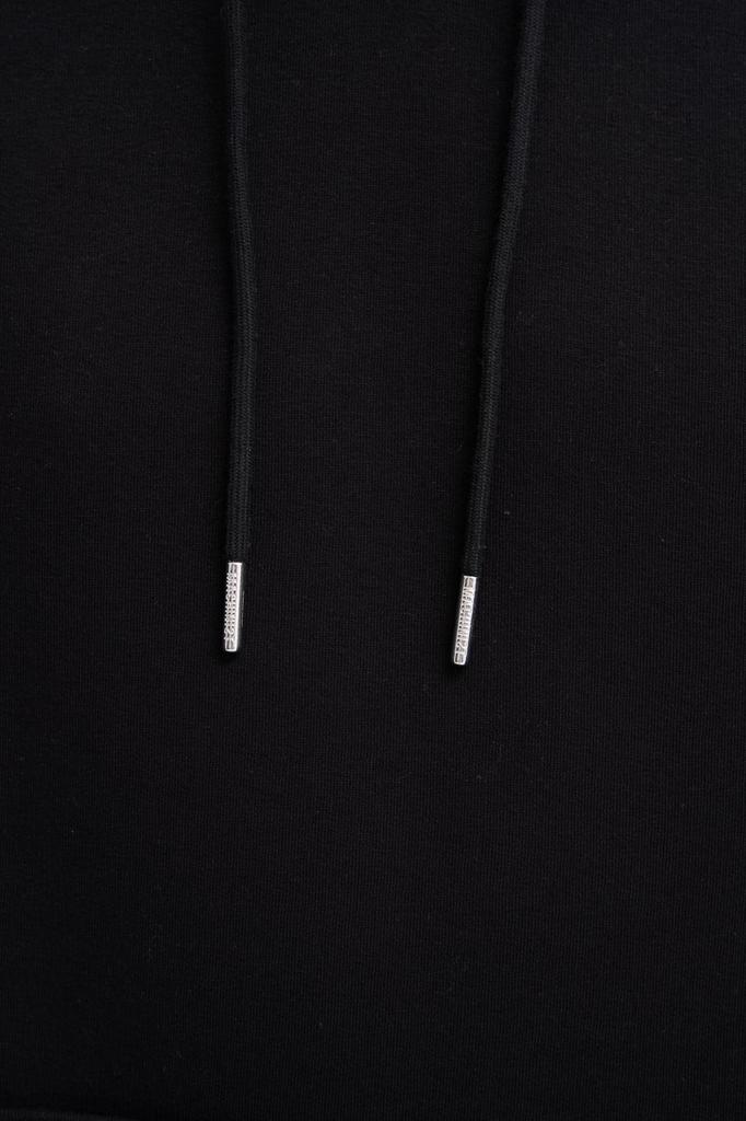 Męska Bluza Oversize Basic z Kapturem - Czarny