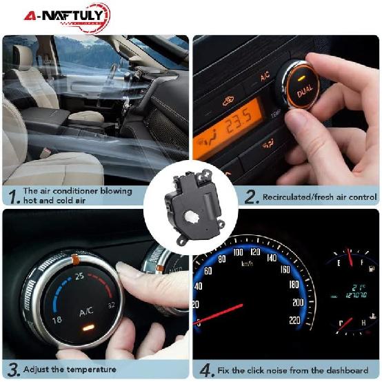 HVAC Heater Blend Door Actuator Replacement Fits For Ram 1500 2500 3500 4500 5500 2011-2016, Dodge Ram 1500 2500 3500 2009-2010 - Main AC Control Air