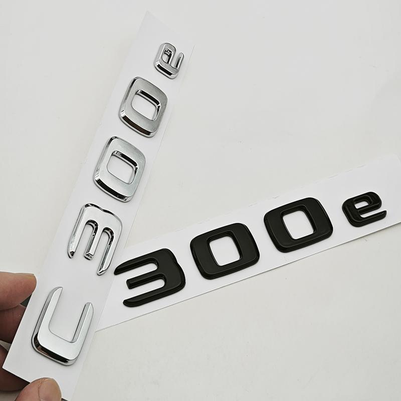 3D ABS Car Letters Rear Trunk Badge Sticker Logo C300e Emblem Decals For Mercedes Benz C300e W206 S206 Tail Marking Accessories nn1