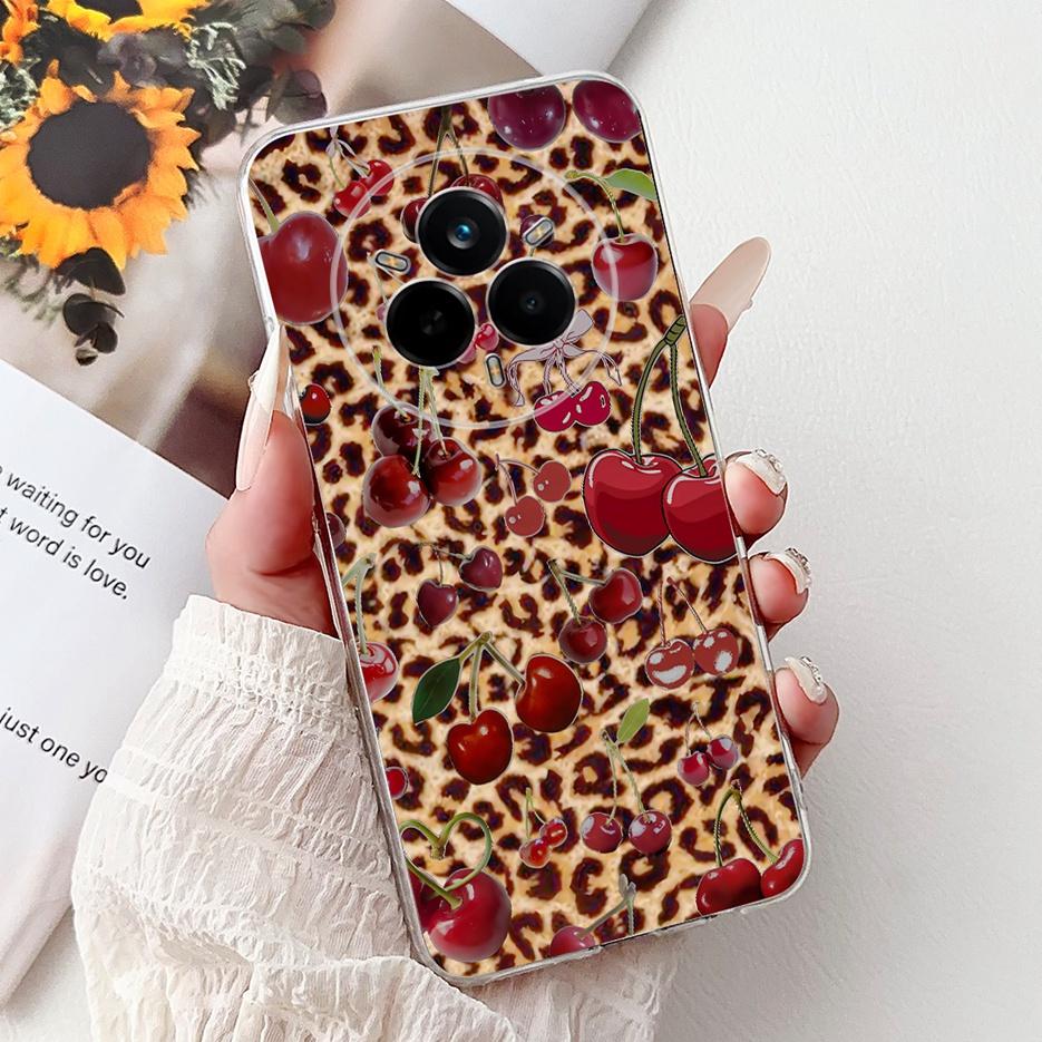 For Realme 14 Pro Plus Case RMX5051 Beautiful Flowers Painted Cover Soft Silicone Case For Realme 14 Pro Realme14 Pro+ 5G Fundas