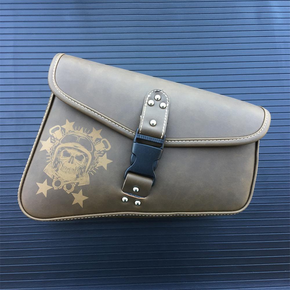 Motorcycle Saddle Bags PU Leather Swingarm Bag Saddle Bags Side Tool Bags Storage For Sportster 883 1200XL