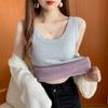 Thermal Vest Women Sexy Winter Clothing Sleeveless Body Vest Solid Slim Velvet Warm Tank Tops Crew Neck Thermo Underwear
