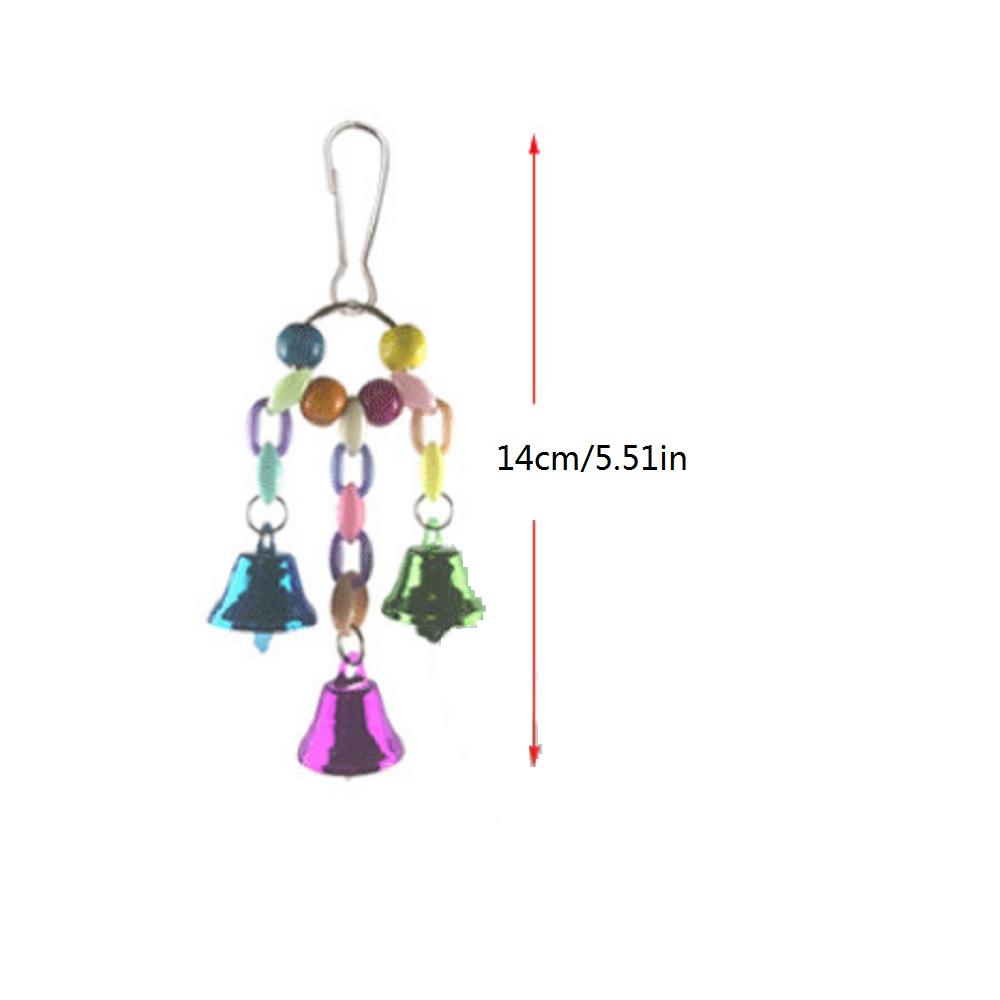6pcs Bird Ladder Swing Toys Play Set Fun Colorful Hanging Bells for Bird Cages
