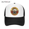 Guns N Roses Uformelt vanlig netting baseballhette metallbåndet Justerbare Snapback-hatter For kvinner Unisex pappa Trucker-hatter
